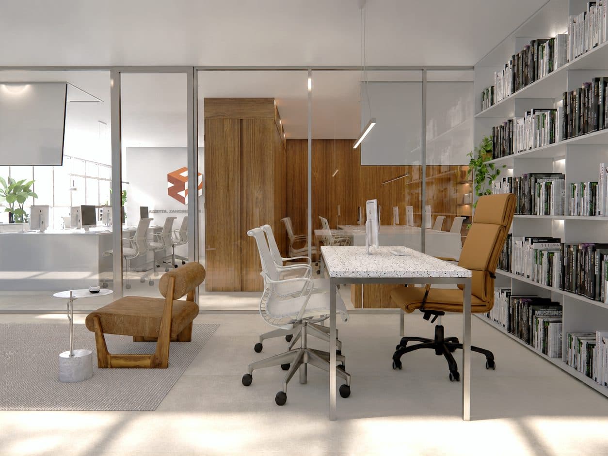 Sala de reunião com marcenaria em madeira, CZZQ